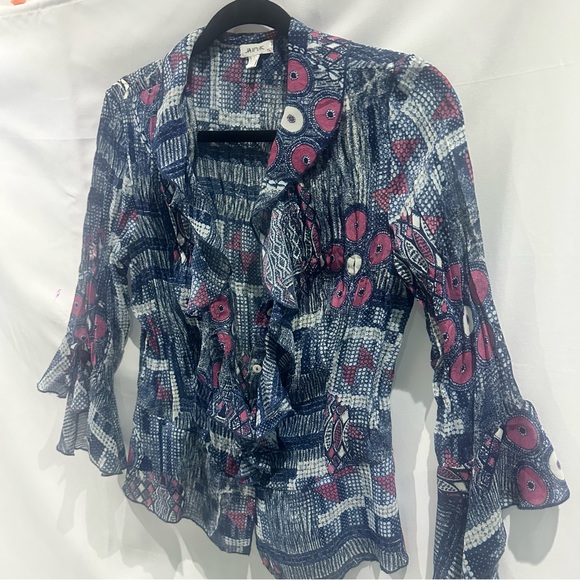 Jaipur Boho Ruffle Blouse - Picture 2 of 11